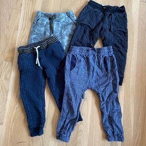 4 Pairs/Lot Zara Joggers and Sweatpants. Camo, Quilted, Chambray, Drop Crotch